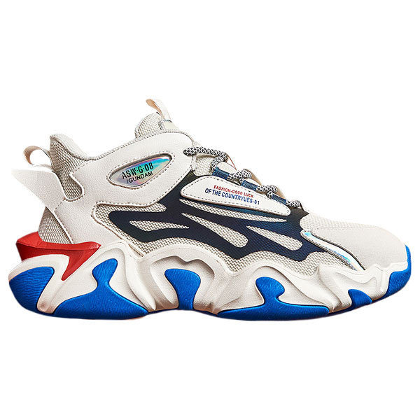 Scarpe da Ginnastica Alte luminous Moda Uomo (Blu/Nero/Bianco)- 6633