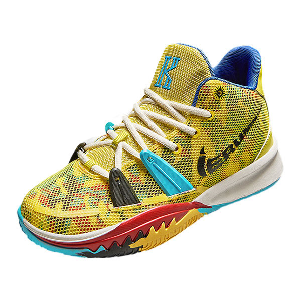 Scarpe da Basket Scarabocchio del Fumetto Uomo (Verde/Giallo/Viola)- L818